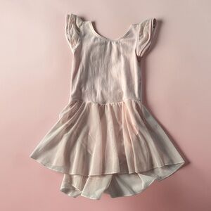 Girls Pink Ballet Dress with Layered Tulle Skirt